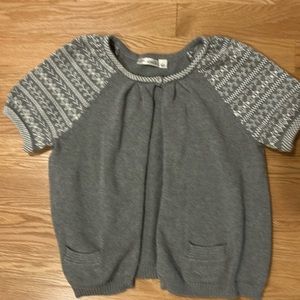 CB design cotton open from short sleeve sweater